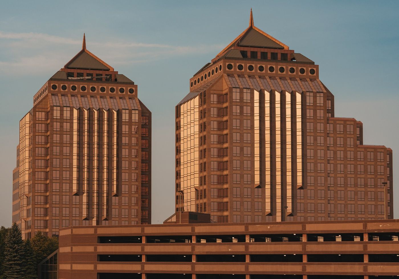 Carlson Towers in Minnetonka at sunset